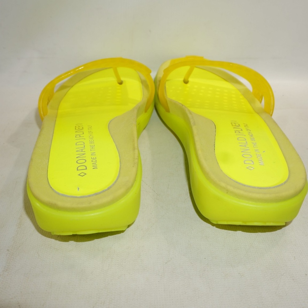 Donald J Pliner Sz 7 Yellow Mule Sandals B3B13 - Picture 7 of 8